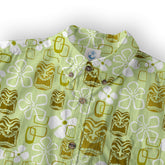 Exotic Tiki Pattern Hawaii Shirt for Men, Hibiscus Hawaii Shirt - The Palmix
